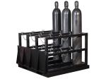 Metal Fab Steel Gas Cylinder Rack Black Painting Cylinder Bottle Rack