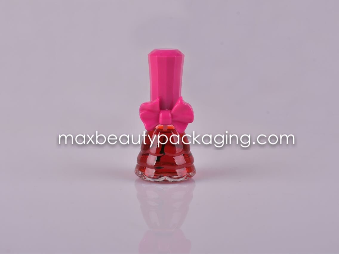 butterfly shape nail polish cap 13ml nail polish bottle flat brush nail polish packaging cosmetic plastic cap uv coating