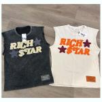 Men's Hip Hop 100% Cotton Acid Washed Sleeveless Tank Top with Custom Logo