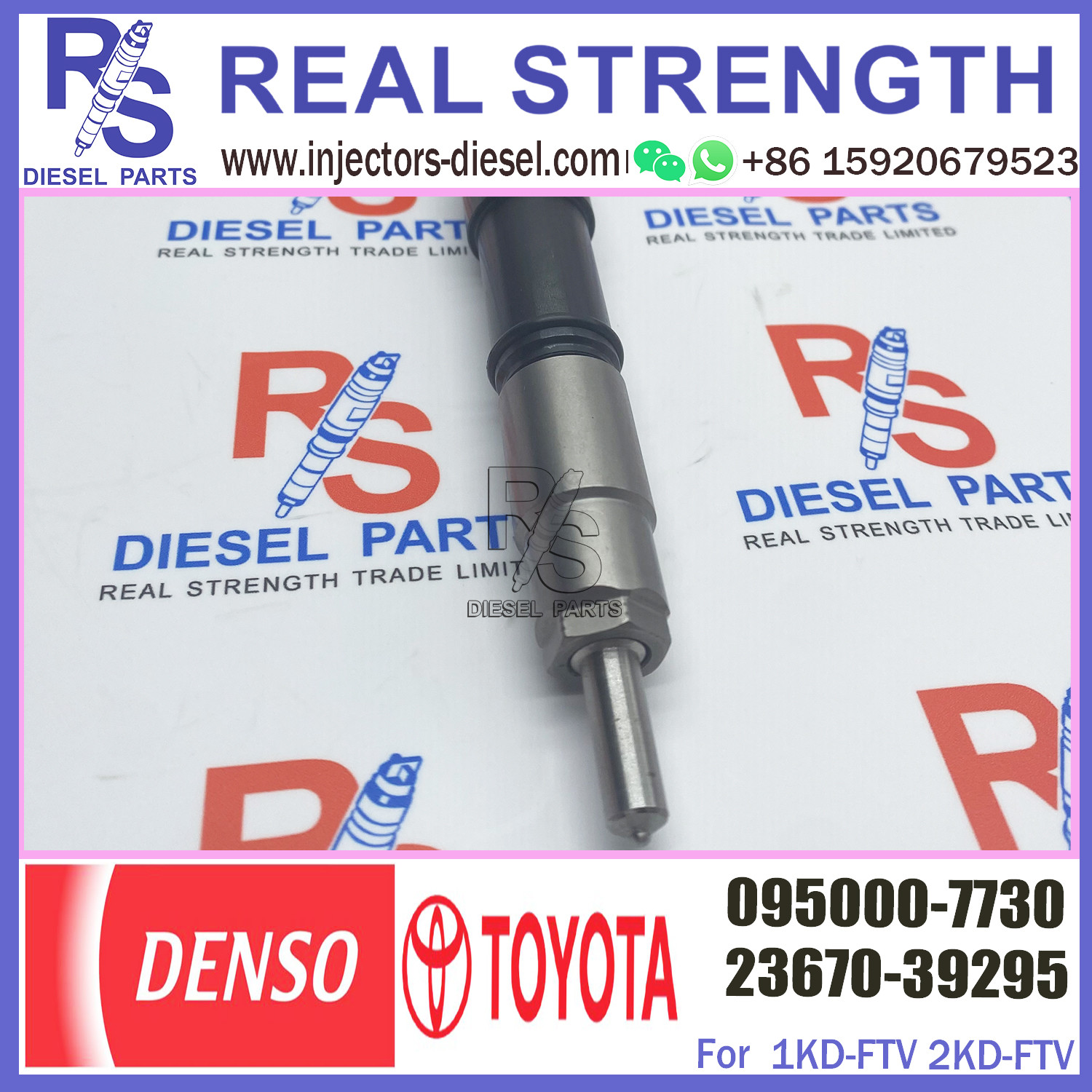 common rail injector assembly 095000-7720 is used for Toyota 1VD electric common rail injector 095000-7730 23670-39295