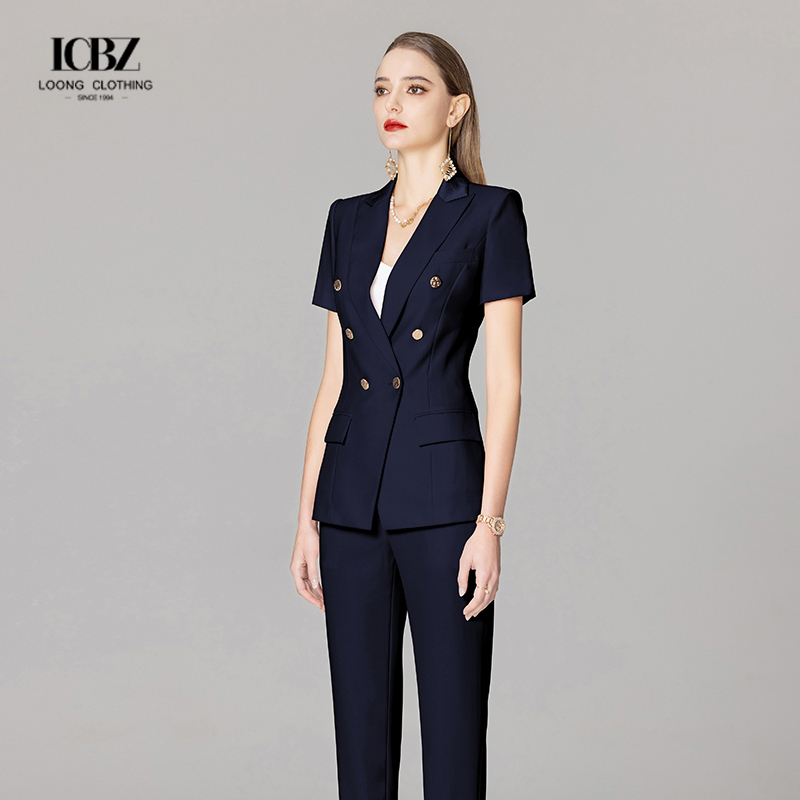 Women's Formal Suit in Slim Fit Polyester Fiber Fabric Office Dress for Ladies