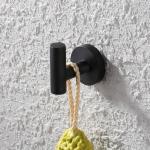 Modern Design Towel Rack Wall Mounted Black Paint Bathroom Accessories Set