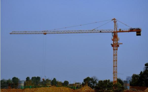 101m Height Under Hook 7032 stationary attached Tower Crane Luffing Crane with
