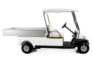 China Electric 48v transportation Utility Golf Cart With Silver Aluminum box For Resorts factory