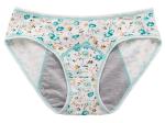 3 Layer Girl Cotton Period Underwear Female Printed Menstrual Period Panties