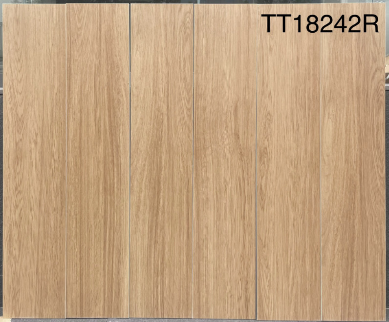 8x40'inch Gray Interior Wall Outside Floor Wooden Ceramic Tiles for Project Balcony Foyer Soft Glazed Porcelain Strip