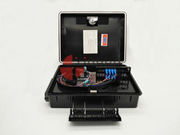 24 Cores Drop Cable Fiber Opitc Termination Box , 24 pcs SC Fiber Optic Splitter