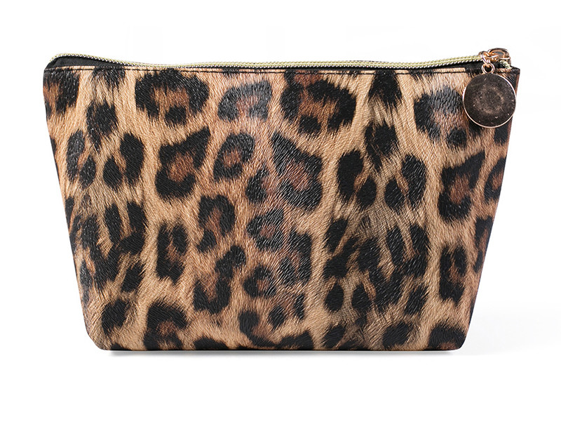Multifunctional Leopard Print PU Makeup Travel Bag