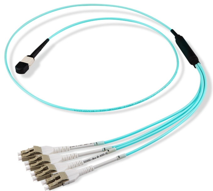 40g 8 Cores MPO-LC Uniboot Fiber Optic Jumper
