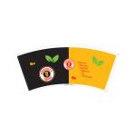Smooth Surface Paper Cup Fan Five Star High Bulk Customized For Coffee
