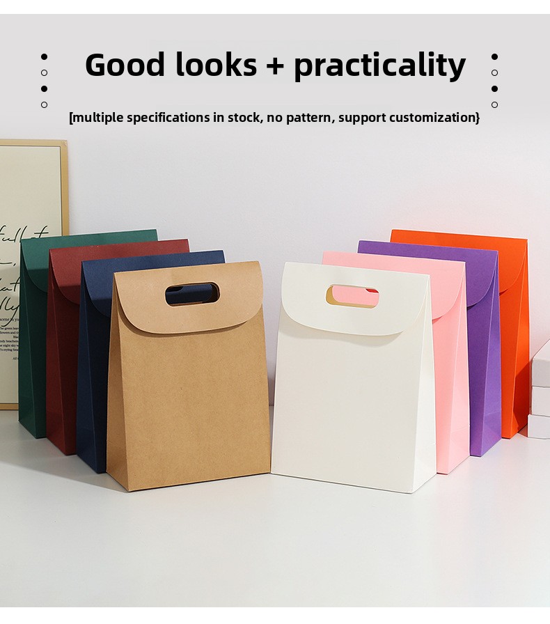 Custom Foldable Kraft Paper Gift Box Jelly Cookie Suger Food Packaging Gift Kraft Box With Handle