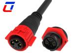 M19 Push Locking 3+3 Multi Pin Cable Plug Connector Waterproof For Power Signal