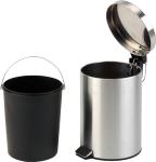 Round Foot Pedal 8Liter Stainless Steel Garbage Can With Lid