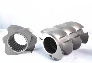 China CTE Double Extruder 2 Flighted Thansfer 3 Flighted Screw Elements for Petrochemical Industry factory