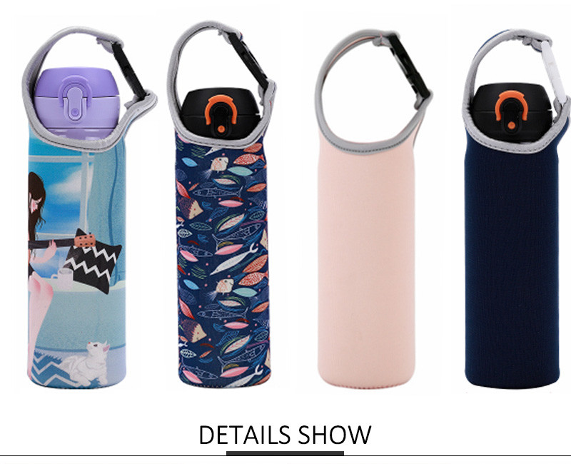 Foldable Neoprene 65mm*180mm Water Bottle Sleeve