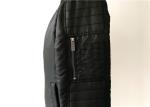 Warm Black Mens Polyester Bomber Jacket With Zip Pocket On Sleeve TWS15781