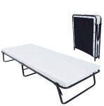 5 Inch Memory Foam Mattress Folding Bed with Portable Metal Frame Bedroom