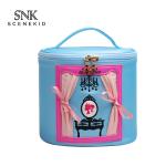 Lady Waterproof Barrel Shaped Cylinder PU Cosmetic Bag