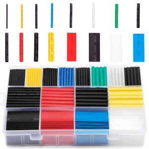 China Multifunctional Colored Shrink Tubing , 2:1 Multicolor Adhesive Shrink Wrap Tubing 580pcs factory