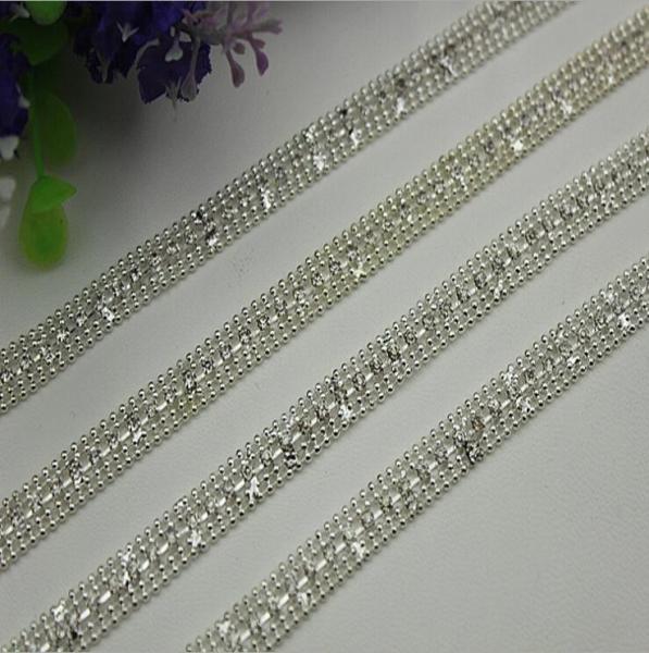 Bag hardware custom iron diamond decorative width 9 mm silver color metal bag