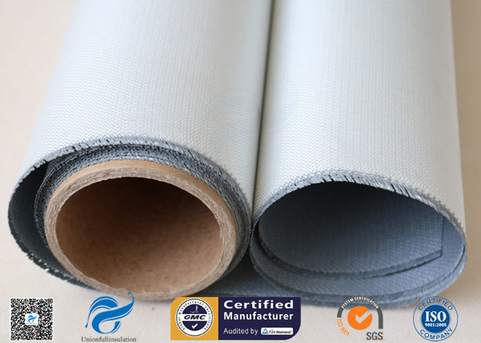 Expansion Joint Satin Weaving silicone fiberglass cloth 530g 0.5mm One Side Grey