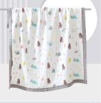 Vivid Pattern Combed Cotton 4 Layer Gauze Fabric Infants Cover Wrap