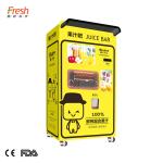sweet yellow orange juicebox vending machine fresh squeezed orange juice