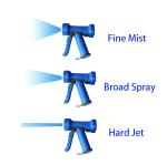 Industrial Brass Blue Water Gun With Rubber House 1/2" FIP Thread Inlet