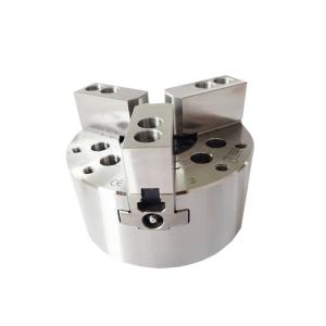 China Standard 3 Jaws Chuck Hydraulic Chuck For CNC Lathe Machine Cutting Metal Parts factory