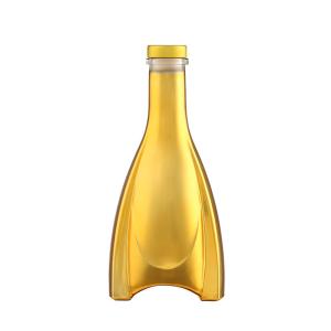 China 750ml Elegant Electroplated Color Wine Glass Bottle with Aluminum Plastic PP Collar factory