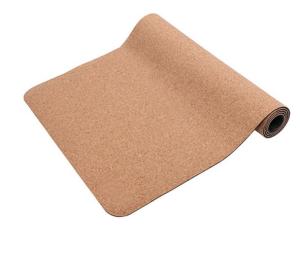 China On Sale Eco-Friendly Anti Slip Natural Rubber Cork Yoga Mat thickness 3~8mm factory
