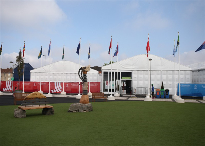 25m * 40m Big Roof Marquee Tent Clear Span Steel Buildings With ABS Solid Wall System