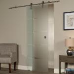 Hotel Sliding Tempered Glass Door Hanging Glass Barn Door