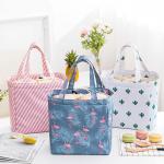 Flamingo Print D13cm Insulated Lunch Cooler Bags