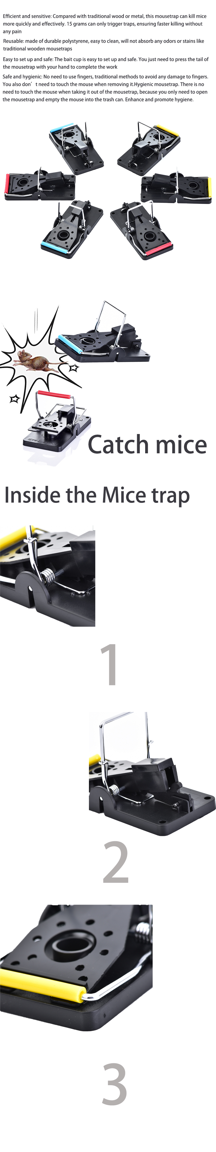 Reusable Plastic Smart Pest Control Trap for Multi Mouse Rat Catching in Spring Season