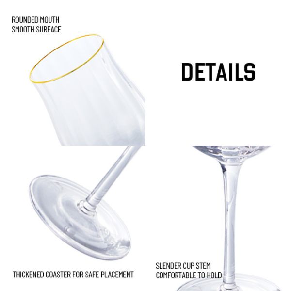 Bulk Wholesale Custom Logo 8-12OZ Lead Free Crystal Wedding Goblets Durable Clear & Dishwasher-Safe