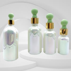 China Transparent Electroplating Serum Bottle With Dropper BPA Free factory