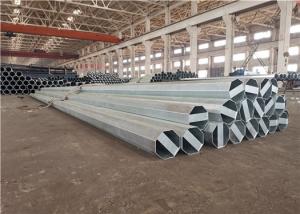 China Bangladesh Q355 12m 450 Dan Power Transmission Poles Hot Dip Galvanised factory