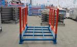 Heavy Duty foldable pallet cages In Warehouse Space Saving blue and orange
