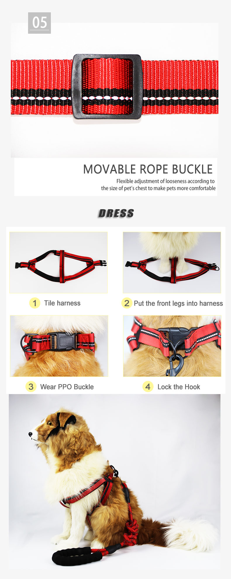 High Quality Pet Products No Pull Custom Big Dog Harness