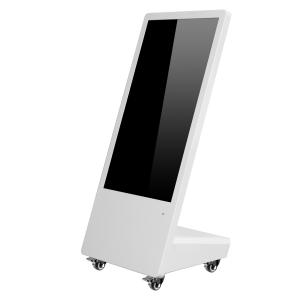 China Movable LCD Advertising Digital Signage 32inch Totem With Universal Wheels factory