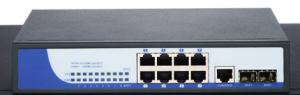 China Managed Fiber Optic Switches 2-port SFP and 8-port RJ45 factory
