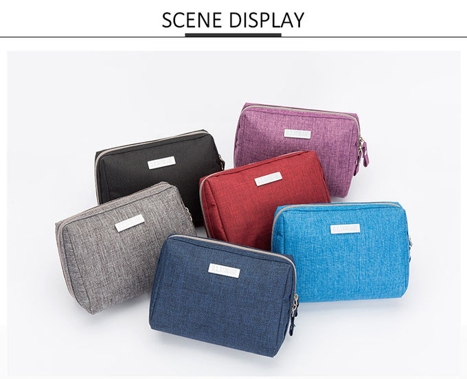 Hot Sale Pure Color Blank Custom Logo Women Cosmetic Bag With Zipper
