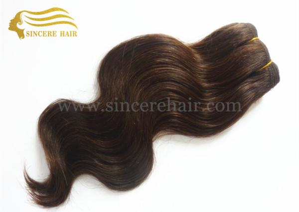35 CM Body Wave Hair Weft Extensions, 14" Brown Remy Human Hair Weft Extension