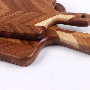 Acacia wood Meat Bread Rectangle cutting board with handle