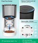 Smart Ceramic Automatic Cat Feeders Double Raised With Camera