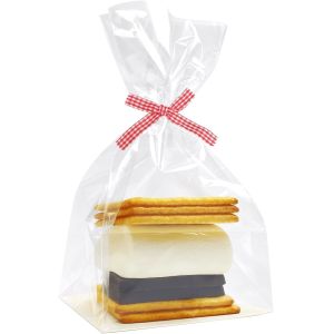 Opp Plastic Packaging Bag Candy Bopp Clear Block Bottom Pouch Opp Square Bottom