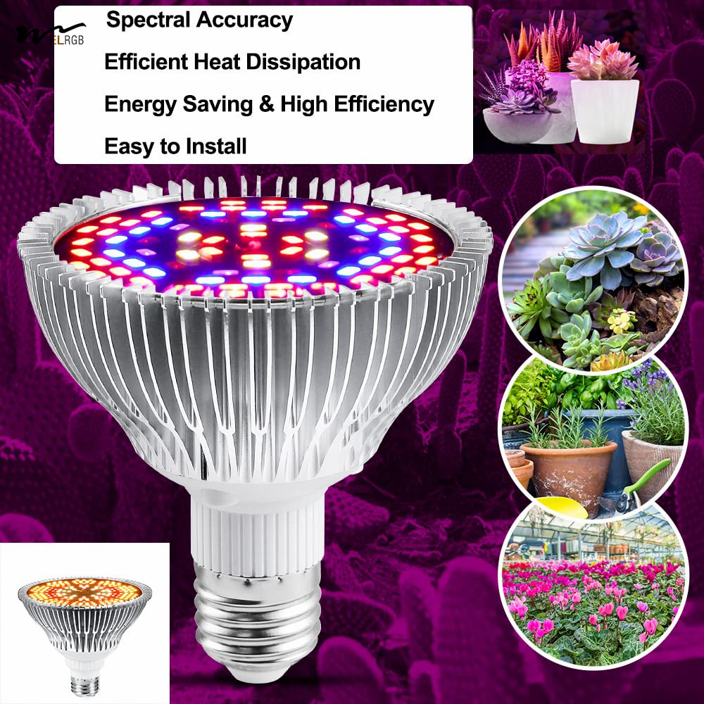 Indoor Plant Veg Flower Garden Greenhouse Succulent 50W Led Plant Lamp Full Spectrum with UV and IR