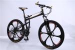 High quality OEM 6 spoke mag one wheel Shimano 21 speed black aluminium folding