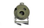 Tactical Fiber Optic Cable Reel With Expanded Beam Fiber Connector